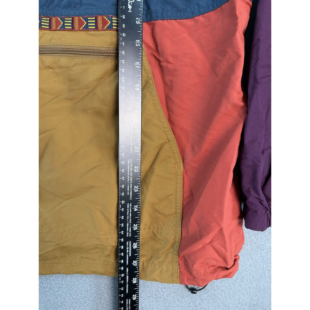 L.L. Bean Anorak Jacket Womens L Multicolor Nylon Hooded 1/2 Zip 505301 - Picture 4 of 9